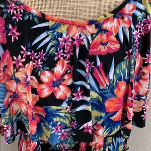 Hawaiian Floral Maxi Dress